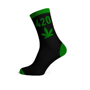 Calcetines Cannabicos Hombre 420 Black Leaf