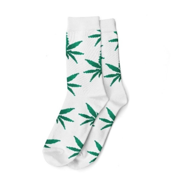Calcetines Cannabicos Mujer White Leaves