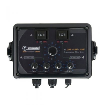 Controlador Climate Twin Controller Humedad / Temperatura / Vel. Mín. 12+12 Amp