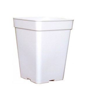 Maceta Cuadrada Blanca 18 x 18 x 25.5 cm. 5.5 lt. - 25 ud.