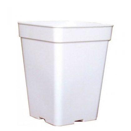 Maceta Cuadrada Blanca 20 x 20 x 27,5 cm. 7 lt. - 42 ud.
