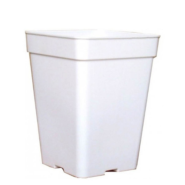 Maceta Cuadrada Blanca 20 x 20 x 27,5 cm. 7 lt. - 42 ud.