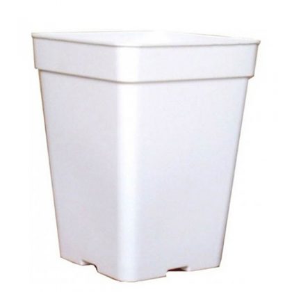 Maceta Cuadrada Blanca 23 x 23 x 27.5 cm. 11 lt.