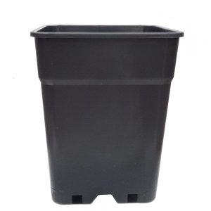 Maceta Cuadrada Negra Hercules 20 x 20 x 27.5 cm. 7 lt. - 30 ud.