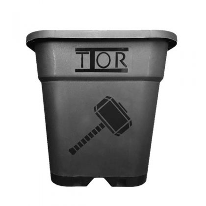 Maceta Cuadrada Negra Thor 18 x 18 x 22 cm. 5 lt. - 40 ud.