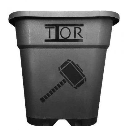 Maceta Cuadrada Negra Thor 31 x 31 x 32 cm. 18 lt. - 20 ud.