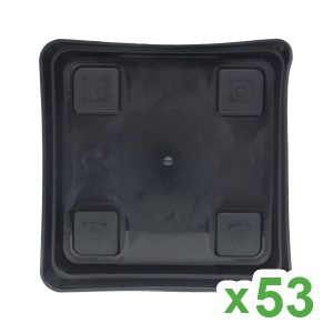 Plato Cuadrado 21,5x21.5 cm. Easy Garden para Maceta 5,5 lt. y 7 lt.  53 ud.