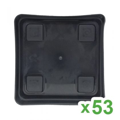 Plato Cuadrado 21,5x21.5 cm. Easy Garden para Maceta 5,5 lt. y 7 lt.  53 ud.
