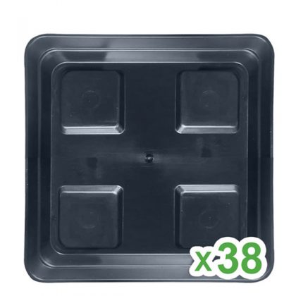 Plato Cuadrado 26x26 cm Easy Garden para Maceta 11 lt. y 20 lt.  38 ud.