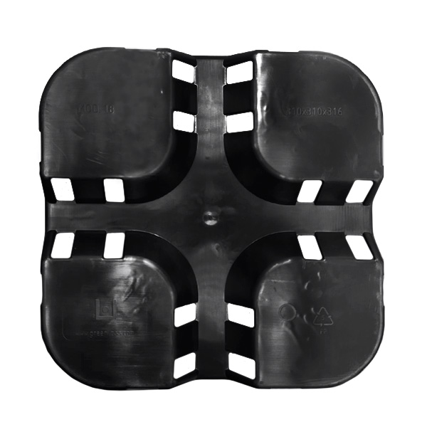 Maceta Cuadrada Negra Thor 28 x 28 x 28 cm. 14 lt. - 20 ud. - Imagen 3